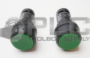 LOT OF 2 NEW ABB CP1-10G-20 COMPACT FLUSH PB GREEN