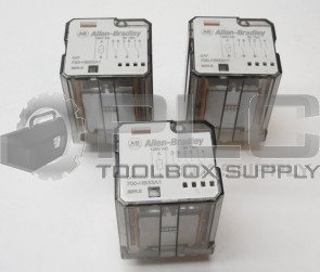 LOT OF 3 ALLEN BRADLEY 700-HB33A1/SER E RELAY 15 AMP 120 V