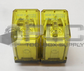 LOT OF 2 NEW  MATSUSHITA ELECTRIC HC2E-H-AC115V RELAY 110/120V AP312744K