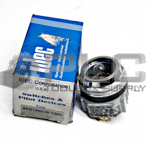 NEW IDEC APD199N-W-120V PILOT LIGHT WHITE 30MM APD199NW120V **READ**