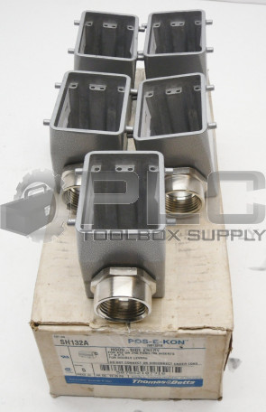 BOX OF 5 NEW THOMAS & BETTS SH132A HOOD-SIDE ENTRY