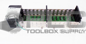 ALLEN BRADLEY 1756-PA75/A POWER SUPPLY W/ 1756-A13/B 13 SLOT RACK