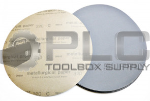 LOT OF 50 12" 320 GRIT SILICON CARBIDE WET/DRY SANDING DISC 