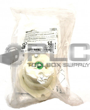 NEW BRYANT HUBBELL 7596ER MIDGET LOCKING FEMALE RECEPTACLE 15A 125V 2POLE