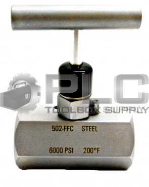 NEW NOSHOK 502-FFC SOFT SEAT NEEDLE VALVE 0.187" ORIFICE 1/4NPT FEMALEXFEMALE
