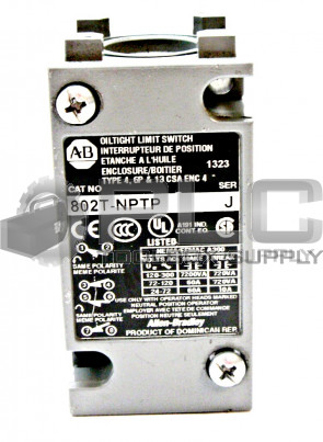 NEW ALLEN BRADLEY 802T-NPTP /J LIMIT SWITCH 