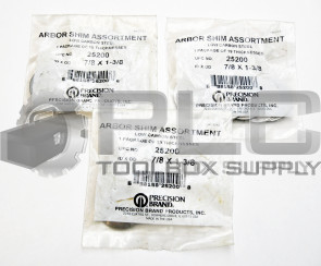LOT OF 3 PRECISION BRAND 25200 ARBOR SHIM ASSORTMENT 7/8 X 1-3/8
