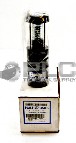 NEW PLAST-O-MATIC BST050V-NC-LS-PV SHUT OFF VALVE 1/2" PVC AIRXSPG