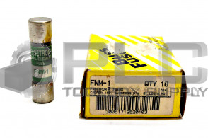 LOT OF 10 NEW BUSS FUSES FNM-1 FUSE 1AMP 250VAC TIME DELAY 