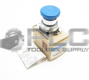 NEW EATON CUTLER HAMMER 10250T129 PUSH BUTTON OPER. MUSHROOM BLUE NEMA 4,4X-13