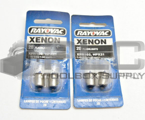 LOT OF 2 NEW RAYOVAC XPR102 2D FLASHLIGHTS BULBS 2.4V 0.8A 1.92WATT 4 BULBS