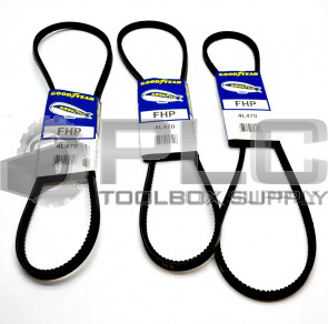 LOT OF 3 NEW GOODYEAR 4L470 BELTS