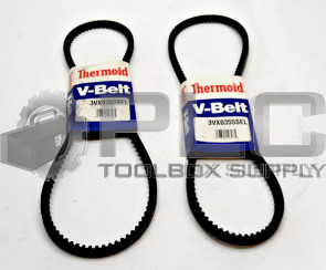 LOT OF 2 NEW THERMOID 3VX-355 V BELTS 3VX0355SEL