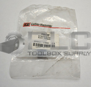 NEW EATON CUTLER HAMMER E30KC107 EXTENDED BUTTON BLACK FORWARD