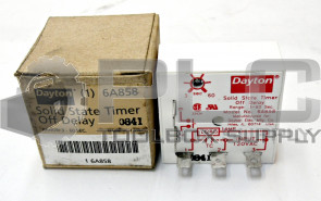 NEW DAYTON 6A858 TIMER DELAY RELAY SOLID STATE OFF 3-60SEC 120V
