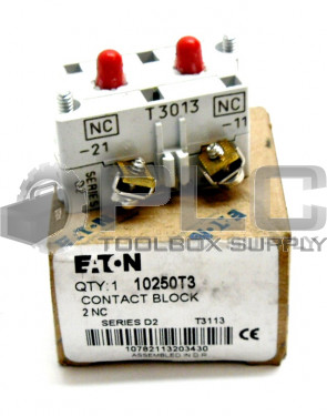 NEW EATON CUTLER HAMMER 10250T3 CONTACT BLOCK 2NC 6 AMP 600 VAC