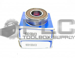 LOT OF 2 NEW NSK 6001DDUC3 SINGLE ROW DEEP GROOVE BALL BEARING 6000 SERIES 