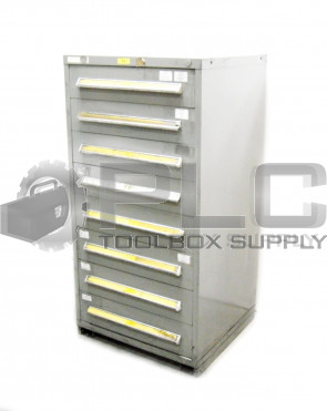 INDUSTRIAL STORAGE CABINET TOOLBOX 8 DRAWERS, H: 59" W: 30" D: 28.5"