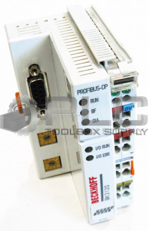 BECKHOFF BK3120 PROFIBUS DP “ECONOMY PLUS“ BUS COUPLER FOR UP TO 64 BUS TERMINALS (255 WITH K-BUS EXTENSION)
