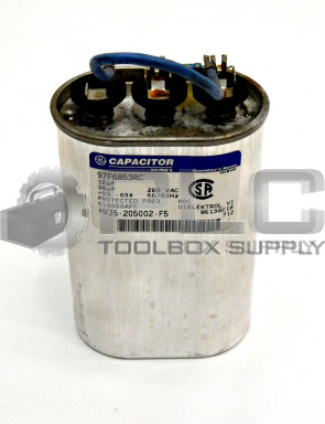 GENERAL ELECTRIC DIELEKTROL 97F6853RC CAPACITOR 36UF 280VAC OVAL