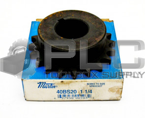 NEW MARTIN 40BS20 1-1/4 SPROCKET 1-1/4 INCH BORE  40BS20114