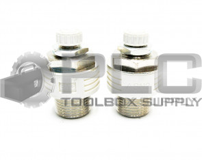 LOT OF 2 NEW SMC ASN2-N03 3/8" EXHAUST PORT FLOW CONTROL 