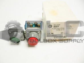 NEW ALLEN BRADLEY 800T-FB16AV  /T PUSH BUTTON GREEN AND RED 