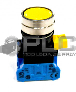IDEC HW4B-M1F20-Y 22MM PUSHBUTTON YELLOW HW4BM1F20Y