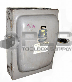 SQUARE D A86442 SER. A1 SAFETY SWITCH SINGLE THROW FUSIBLE 60 AMP 600V