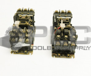 LOT OF  2 ALLEN BRADLEY 509-B0D  / B MOTOR STARTER 509-BOD