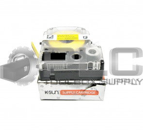 NEW K-SUN 205STBY SHRINK TUBE BLACK ON YELLOW 3/16" 5MM 