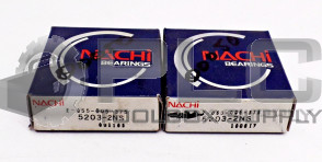 LOT OF 2 NEW NACHI 5203-2NS BALL BEARING SEALED 17MM ID 40MM OD 18MM W 52032NS