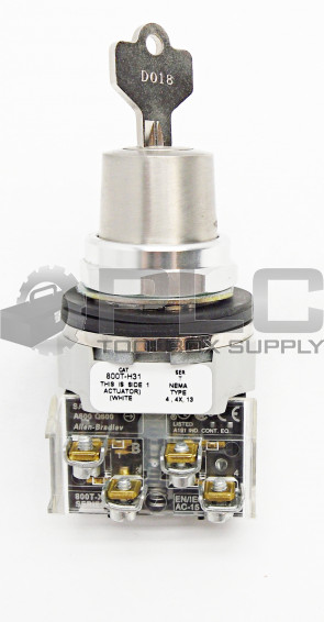 ALLEN BRADLEY 800T-H31 SER T  SELECTOR SWITCH 2-POSITION 