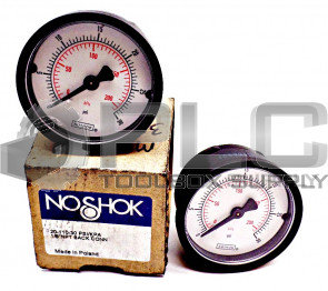 LOT OF 2 NEW NOSHOK 20-110-30-PSI/KPA PRESSURE GAUGE 2" CASE 1/4" NPT CONNECTOR