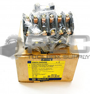 NEW SQUARE D 8903LO60V02 LIGHTING CONTACTOR 6 POLE 