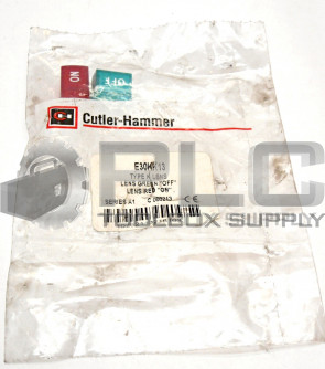 NEW SEALED CUTLER-HAMMER E30KK13 TYPE K LENS GREEN  "OFF" RED "ON"