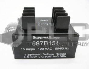 NEW SUPPRESSURGE 587B151 AC POWERLINE PROTECTOR 15AMP 120VAC 