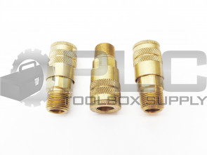 LOT OF 3 NEW PARKER B22E 3/8" IN 5/8" THREAD MALE BRASS COUPLER BODY