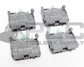 NEW LOT OF 4 ALLEN BRADLEY 800F-X10 SER A CONTACT BLOCK