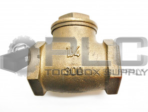 NEW BRASS 1-1/4" 300 WOG CHECK VALVE 