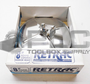 NEW RETRAC 610671 ROUND CONVEX MIRROR HEAD 8''