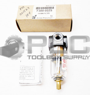 NEW ARROW PNEUMATICS F300-02Z5 REGULATOR FILTER 