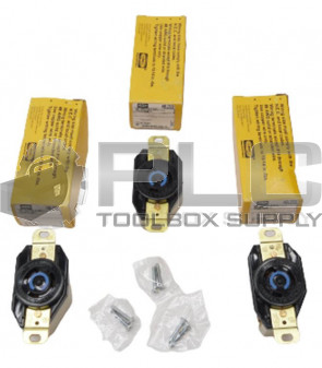 LOT OF 3 NEW HUBBELL HBL2320 TWIST LOCK RECEPTACLE 20A 250V
