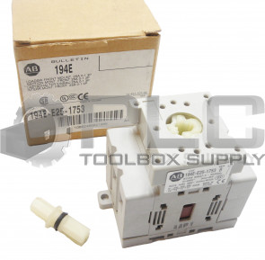 NEW ALLEN BRADLEY 194E-E25-1753 SER B SWITCH DISCONNECTOR, 0-1 / 3 POLES, 25A