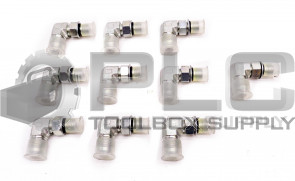 LOT OF 10 NEW BRENNEN 6801-06-04-NWO-FG 7/16" MALE 9/16" TAPERED 90° ELBOW