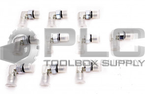 LOT OF 10 NEW BRENNEN 6801-06-04-NWO-FG 7/16" MALE 7/16" TAPERED 90° ELBOW