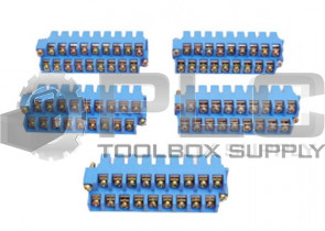 LOT OF 5 ALLEN BRADLEY 1746-RT25B BLUE TERMINAL BLOCKS