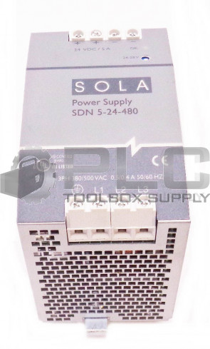 SOLA  SDN 5-24-480 POWER SUPPLY 24 VDC 380/500 VAC
