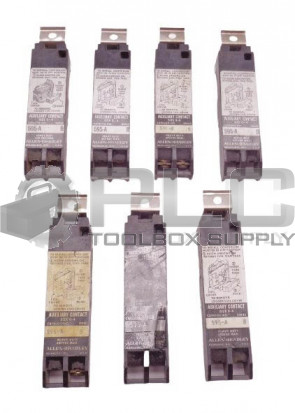 LOT OF 7 ALLEN-BRADLEY 595-A SER B AUXILIARY CONTACT