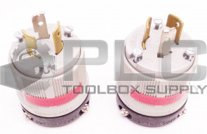 LOT OF 2 NEW HUBBELL 9965C TWIST LOCK PLUG 20A 3 POLE 3 WIRE 125/250V